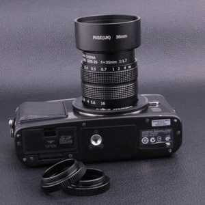 Fujian 35mm f/1.7 CCTV Movie Lens for m43 ep2 gf1 gh1+C mount to M4/3+Marco+Hood - Picture 1 of 6