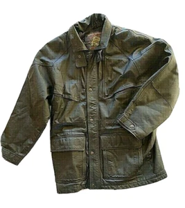 vintage World Alliance Originals Men's Leather Bomber Jackets Size M Black - Picture 1 of 6