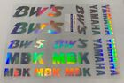 Serie Adesivi Stickers Compatibili Yamaha MBK Booster BWS - Argento - 14 Pezzi