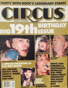 Circus Magazine Oct 31 1988 Big 19th Van Halen Ratt Poison Cinderella Quiet Riot - Picture 1 of 8
