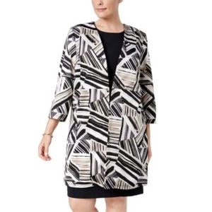 Kasper Damen Größe 4 abstrakter Blazer Karrierejacke schwarz weiß neu - Bild 1 von 4