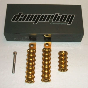 Harley Dangerboy Pegs Pineapple Gold Fxr Softail Dyna Sportster Vrod Db-Pps-Gld - Bild 1 von 5