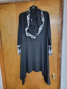 NWT~ROSE GAL Off The Shoulder or Cowl Dress Women's Plus Size 1X Long Sleeve NEW - Picture 1 of 8
