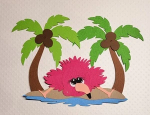 Beached Flamingo. Scrapbook, Card Making Paper Piecing - Picture 1 of 1
