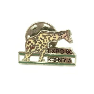 Vintage 1986 World Exposition Expo 86 Kenya Giraffe Pin - Picture 1 of 3