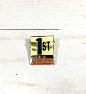 1st First American Handgunner Shooting Pin Badge Red White Blue Enamel Vintage - Picture 1 of 2