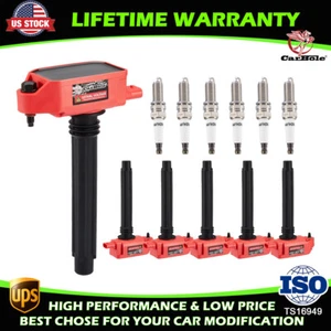 High Performance 6X Ignition Coil Spark Plug Pack for 2016-18 Dodge Durango 3.6L - Picture 1 of 17
