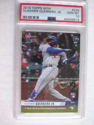 2019 TOPPS NOW #229 VLADIMIR GUERRERO JR. RC PSA 10 - Image 1 of 3