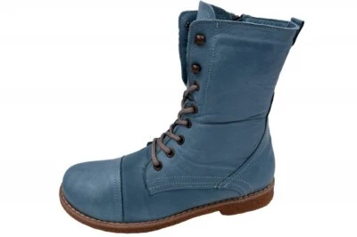 Andrea Conti Damen Leder Boots Stiefeletten Hellblau 0348760-016