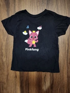 EUC Little Girls 4T Pinkfong Official Black Short Sleeve T-Shirt - Picture 1 of 3