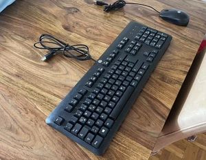 HP Set , QWERTZ PC Tastatur / Keyboard (KU-1156) mit Maus - Set kabelgebunden - Bild 1 von 6