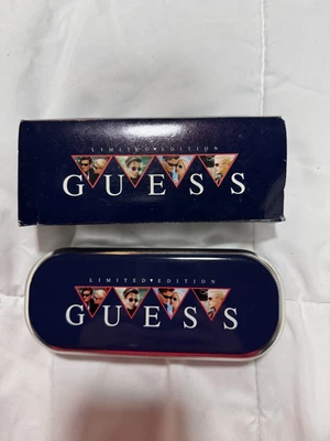 VINTAGE GUESS LOGO tin eyeglass case - Image 1 of 3