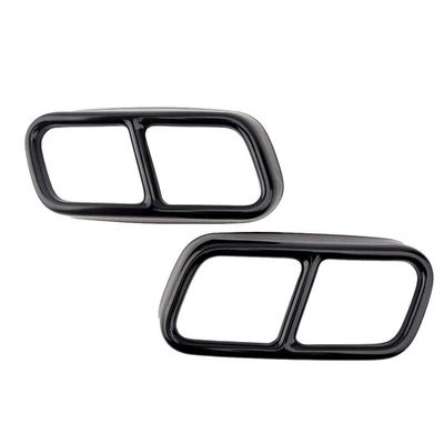 1Pair Car Exhaust Muffler Pipe Tip Cover Trim For BMW 7 Series F01 F02 09-14 uo - image 1 of 4