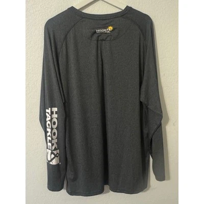 Camiseta Hook & Tackle UPF 50 Hombre Manga Larga XL Gris Foto 1 de 4