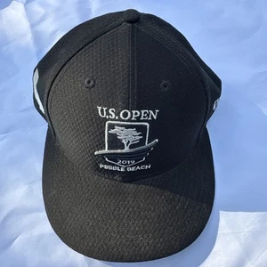 U.S. Open Hat Cap Mens 7 1/4 Black Pebble Beach 2019 New Era Golf Stretch - Picture 1 of 8