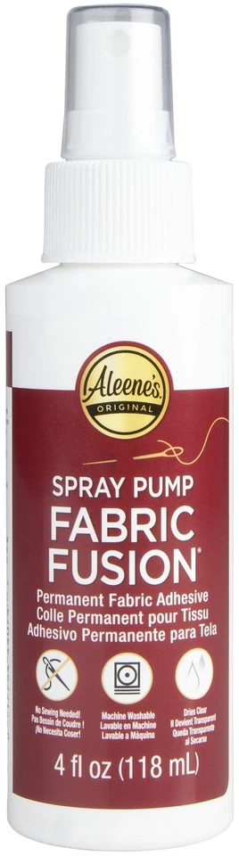 Adhesivo en aerosol Aleene's Fabric Fusion 4 fl oz seco unión flexible transparente Foto 1 de 4