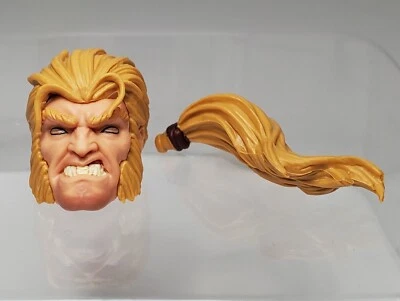 CABEZA DE DIENTE DE SABLE AOA LEYENDAS DE MARVEL CON COLA DE CABALLO FIGURA KITBASH PERSONALIZADA PARTE SOLO 2 Foto 1 de 4