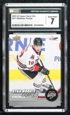 2021-22 Upper Deck CHL Star Rookie Matthew Poitras #377 CGC 7