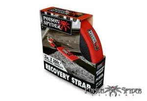 Poison Spyder Customs 3INX30FT RECOVERY STRAP 57-63-515 | Black w/ Red Nylon Web - Picture 1 of 2
