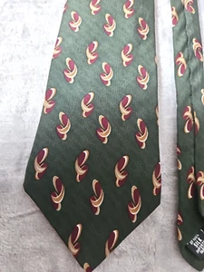 BILL BLASS 100% Silk Tie Men's  Green w/ red/yellow Classic - Picture 1 of 5