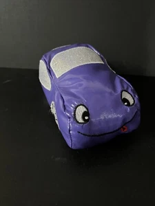 Car Plush Shiny Stuffed Animal Purple Cuddle Shimmer Silly Face Tongue Vehicle - Picture 1 of 5