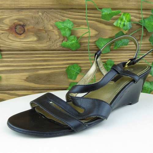 ECCO scarpe con cinturini da donna nere fibbia in pelle taglia 38 media (B M)