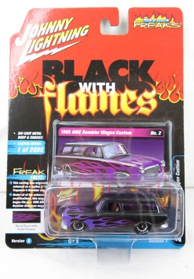 AMC RAMBLER WAGON 1960 PERSONALIZADO * NUEVO Johnny Lightning 1:64 * Street Freaks Flames Foto 1 de 4