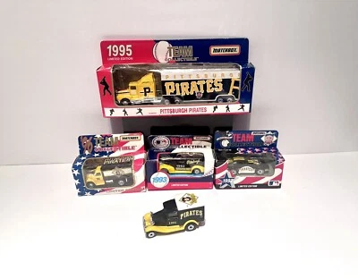 Matchbox 1/64 Pittsburgh Pirates Tractor Trailer and Cars 1991-1996 - Image 1 of 4