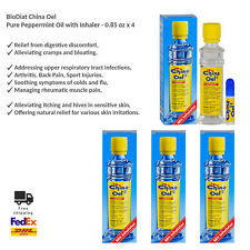 BioDiat China Oel 100% Pure Peppermint Oil with Inhaler 0.85 fl oz x 4