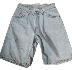 Levi's Denim Jean Shorts Mens Sz 31 Orange Tab 580 Baggy Grunge Light Wash Vtg - Picture 1 of 11