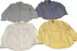 Polo Ralph Lauren Long Sleeve Button Front Shirts Boy Size 7 Multicolor 4 Shirts - Picture 1 of 16