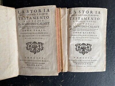 Agostino Calmet - La Storia Dell'Antico E Nuovo Testamento - Venezia 1767 Zorzi • 2€