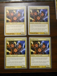 MTG Unhinged Meddling Kids x4 Gold Rare (#118) Unplayed Excellent - NM Con - Picture 1 of 2