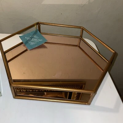 Kate y Laurel Felicia Moderno Glamour Decorativo Metal y Espejo Forma Hexágono... Foto 1 de 4