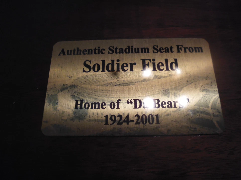 SOLDIER FIELD Asiento Estadio PLACA HOGAR DE LOS OSOS Foto 1 de 1