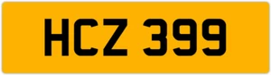 HCZ 399 H 3x3 DATELESS PRIVATE NUMBER PLATE HAN HANNAH HAZEL HARRY HARVE HOL HAZ - Picture 1 of 1