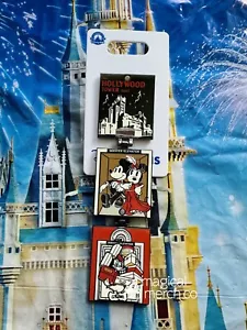 2024 Disney Parks Hollywood Studios Tower Of Terror Tri Fold Donald Mickey Pin - Picture 1 of 2