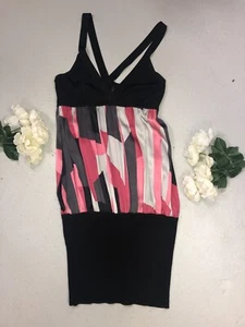 Bebe Silk & Knit Dress Sz M - Picture 1 of 5