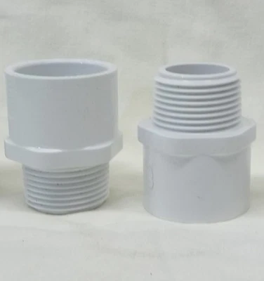 LOTE DE 10 LANZAS PVC 1" MACHO ADAPTADOR MIPT X SOCKET SCH.40 BLANCO Foto 1 de 2