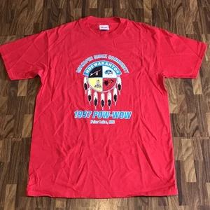 Vintage Shakopee Sioux Community T-Shirt (M) 1997 Pow-Wow Prior Lake MN Hanes - Picture 1 of 9