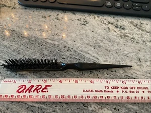 Vintage Helene Curtis Black Teasing Parting Brush Hairbrush USA - Picture 1 of 5