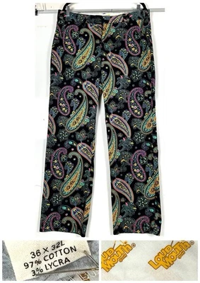 Pantalones de golf Loudmouth para hombre talla 36x32L cachemira coloridos algodón licra elásticos usados en excelente estado Foto 1 de 4