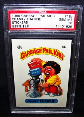 GARBAGE PAIL KIDS 1985 1st Series #18a Cranky FRANKIE, Matte OS1 PSA 10 GEM MINT - Image 1 of 2