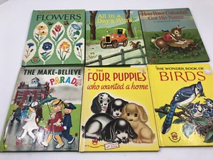 Vintage Wonder Books Washable Cover Parade Peter Cottontail Puppies Day's Work - Picture 1 of 10