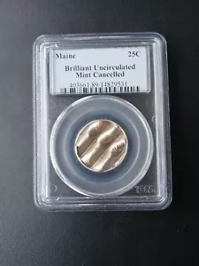 MAINE WAFFLED 25C Awesome State Quarter Error PCGS UNCIRCULATED - Picture 1 of 2