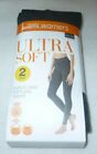 New  Womens   L/XL 2 Pack Black Tights Ultra Soft Fleece Lined Footless
