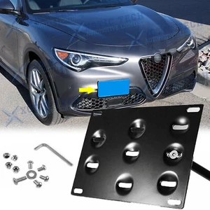 Tow Hook License Plate Bumper Mount Bracket Kit for Alfa Romeo Stelvio 2018 2019 - Picture 1 of 11