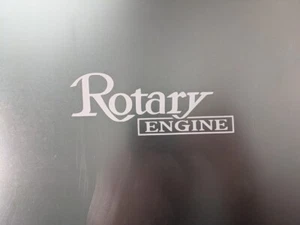 2 pack Rotary Engine Gloss White Vinyl Decal 7.5" x 3" (19cm x 7.6cm) - Picture 1 of 10