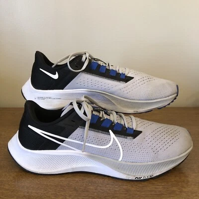 Nike Air Zoom Pegasus 38 Mens Size 11 Running - Wolf Grey/White/Black/Blue - Image 1 of 4