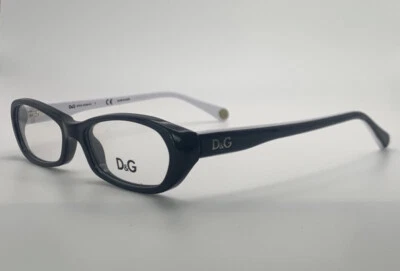 NUEVO Auténtico DOLCE & GABBANA marcos/mujeres DG1192-1706 NEGRO/BLANCO 49-15-135 Foto 1 de 4